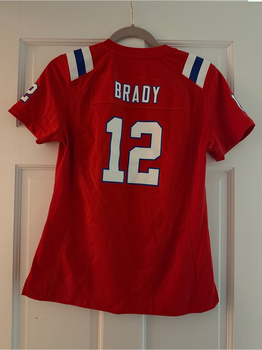 NFL Women’s Red Jersey with White and Blue #12 Tom Brady - Picture 3 of 4